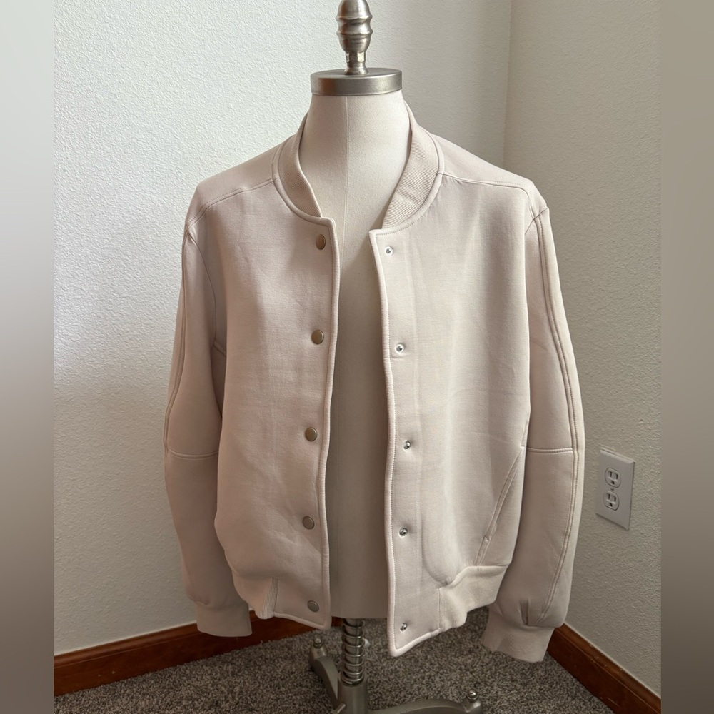 NWT Dynamite Anywhere Scuba Bomber Jacket‎ Cream Women’s XL